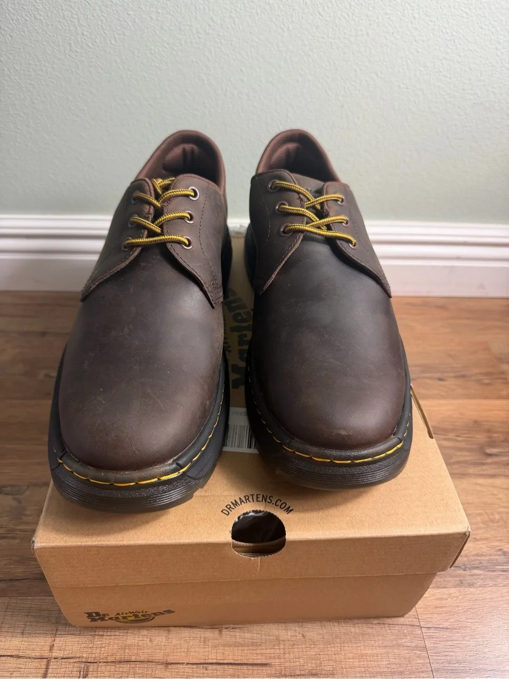 ❗️NWT❗️Dr. Martens Crewson Lo Dark Brown Leather Shoes Unisex Size 12